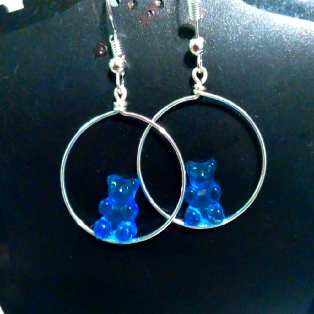 Cute blue bear Eerings